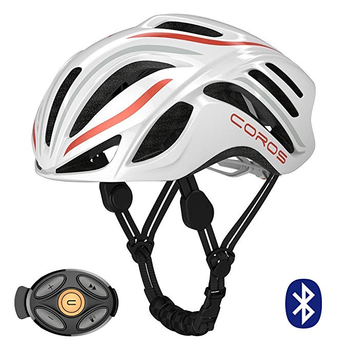Coros Linx Smart Cycling Helmet w/Bone Conducting Audio | Fully Adjustable Sizing/Connects via Bluetooth for Music, Calls and Navigation | Comfortable, Lightweight, Breathable