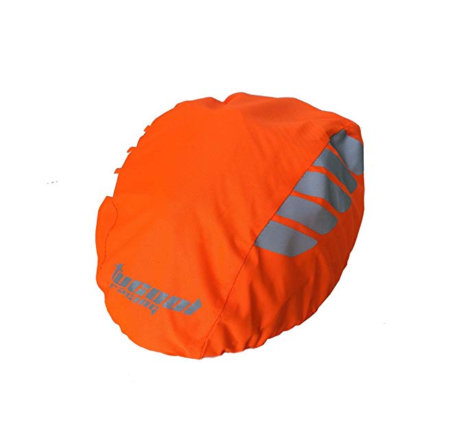 Tucool Racing Night Visual Bike Bicycle Cycling Helmet Cover Rain Cover Waterproof Dustproof Windproof (Fluorescent Orange)