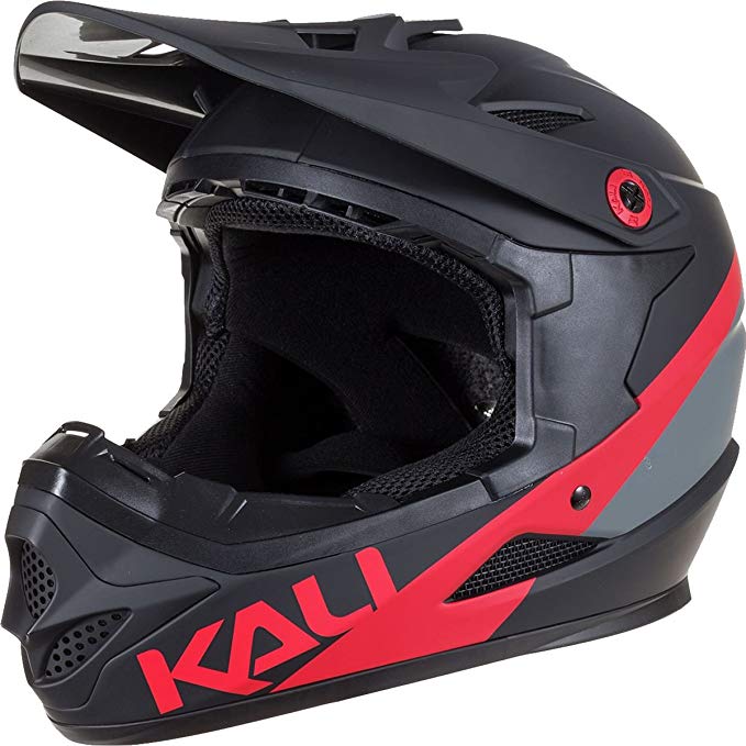 Kali Protectives Zoka Full-Face Helmet Pinner Matte Black/Red/Grey, S