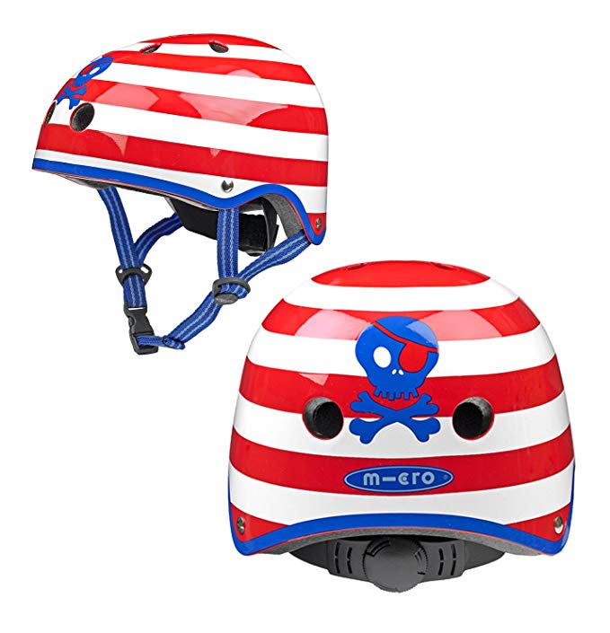 KickBoard USA Micro Helmet - Small Pirate Stripe