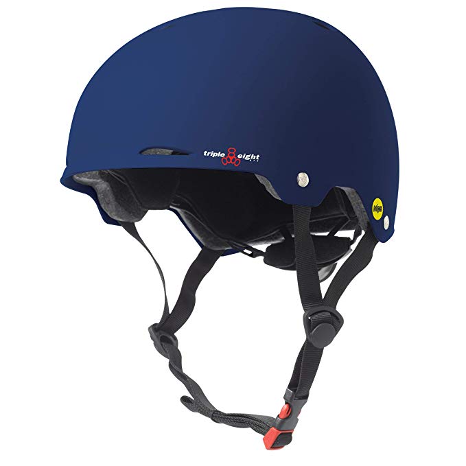 Triple 8 Gotham MIPS Helmet for Biking, Skating, Rollerblading, and Roller Derby, Blue Matte, L/XL